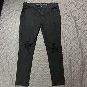 American Eagle super stretch x jegging. Black color. Size 10 short.